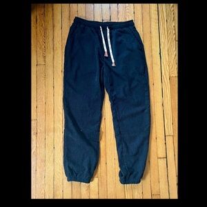 Black Corduroy Joggers w/ Drawstring